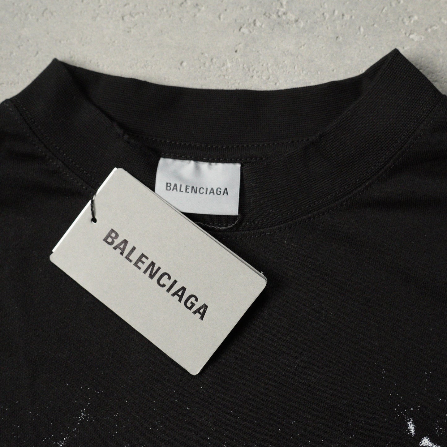 BALENCIAGA Messy Spray T-Shirt Medium Fit "Black"