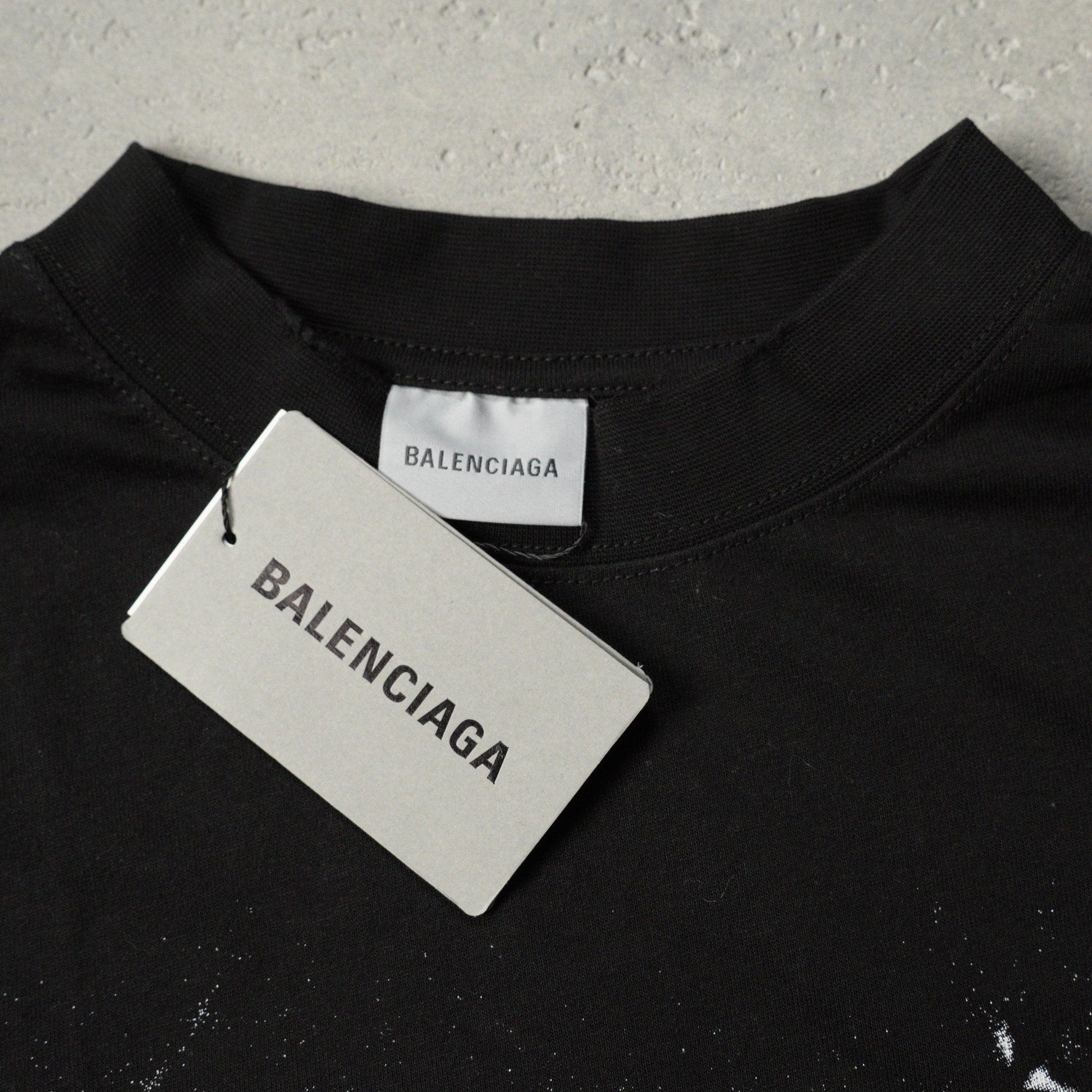 BALENCIAGA Messy Spray T-Shirt Medium Fit "Black"