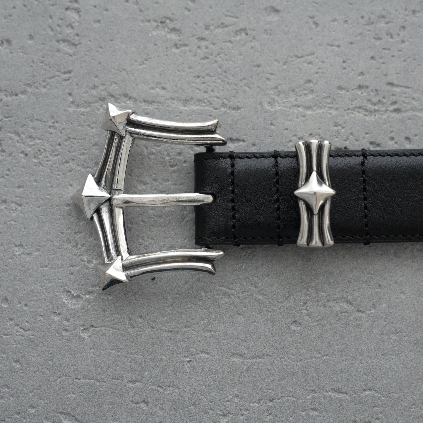 Chrome Hearts Waxed Punk Leather Belt-3cm