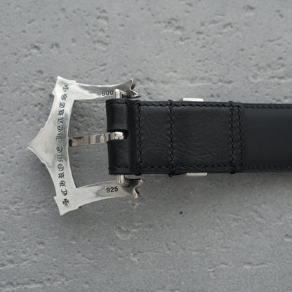 Chrome Hearts Waxed Punk Leather Belt-3cm