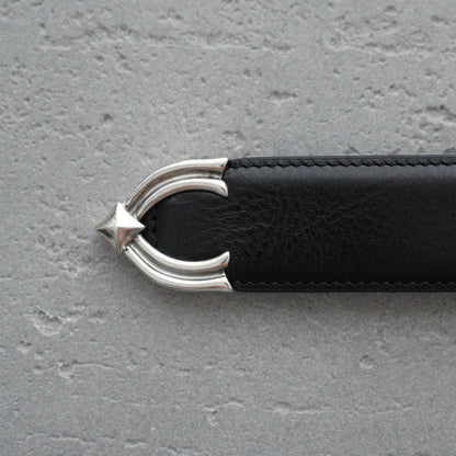 Chrome Hearts Waxed Punk Leather Belt-3cm