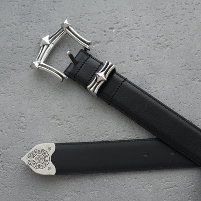 Chrome Hearts Waxed Punk Leather Belt-3cm