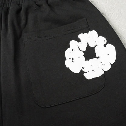 Denim Tears The Cotton Wreath Shorts 'Black'