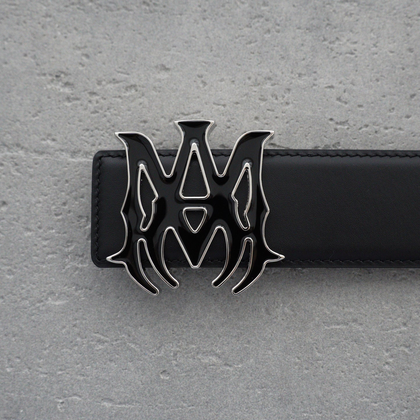 AMIRI Logo motif leather belt 4cm