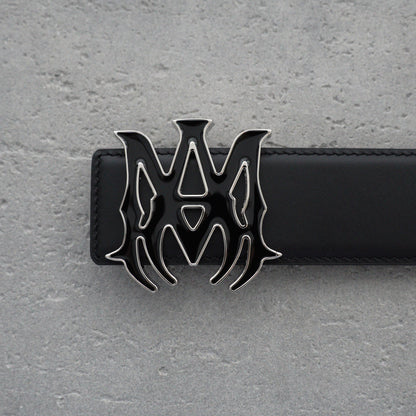AMIRI Logo motif leather belt 4cm