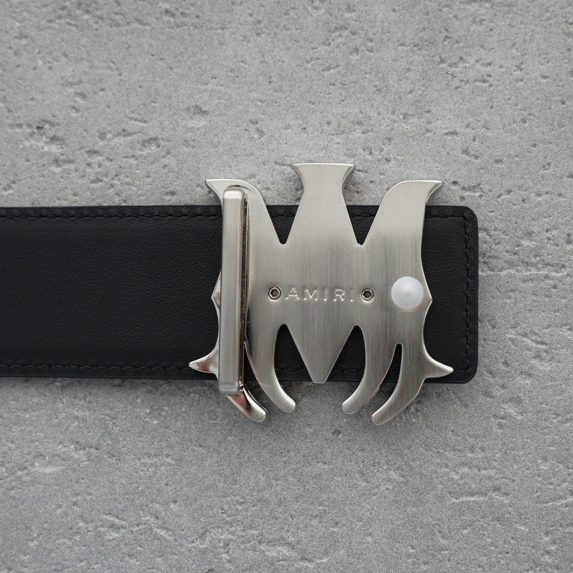 AMIRI Logo motif leather belt 4cm