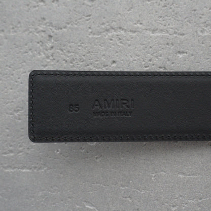 AMIRI Logo motif leather belt 4cm