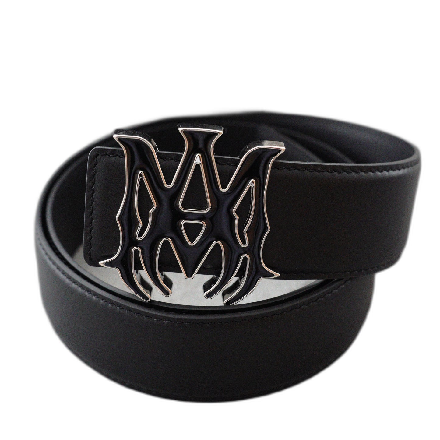 AMIRI Logo motif leather belt 4cm