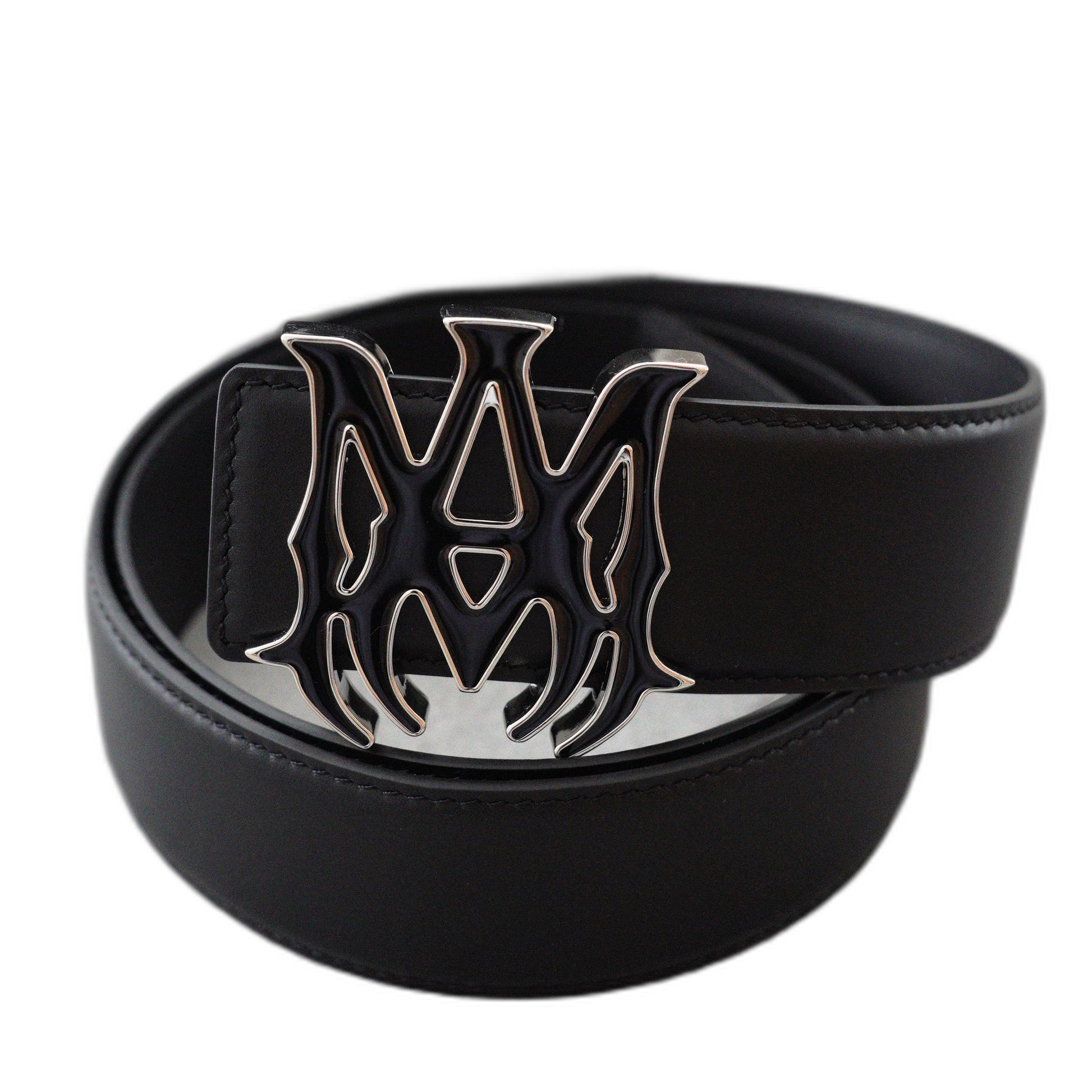 AMIRI Logo motif leather belt 4cm