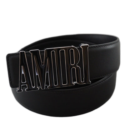 Amiri 3.5cm calfskin belt-black
