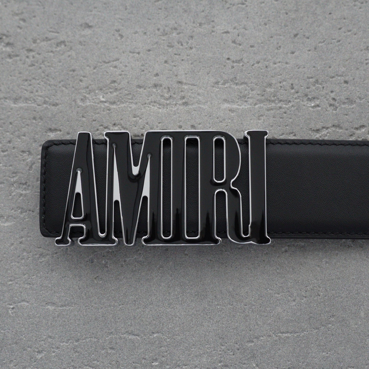 Amiri 3.5cm calfskin belt-black