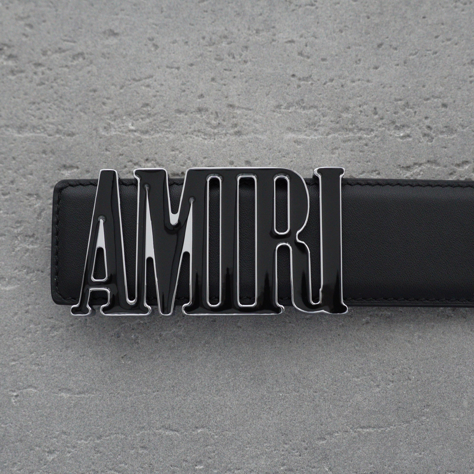 Amiri 3.5cm calfskin belt-black