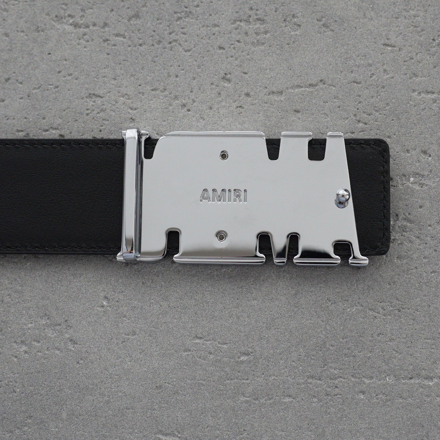 Amiri 3.5cm calfskin belt-black