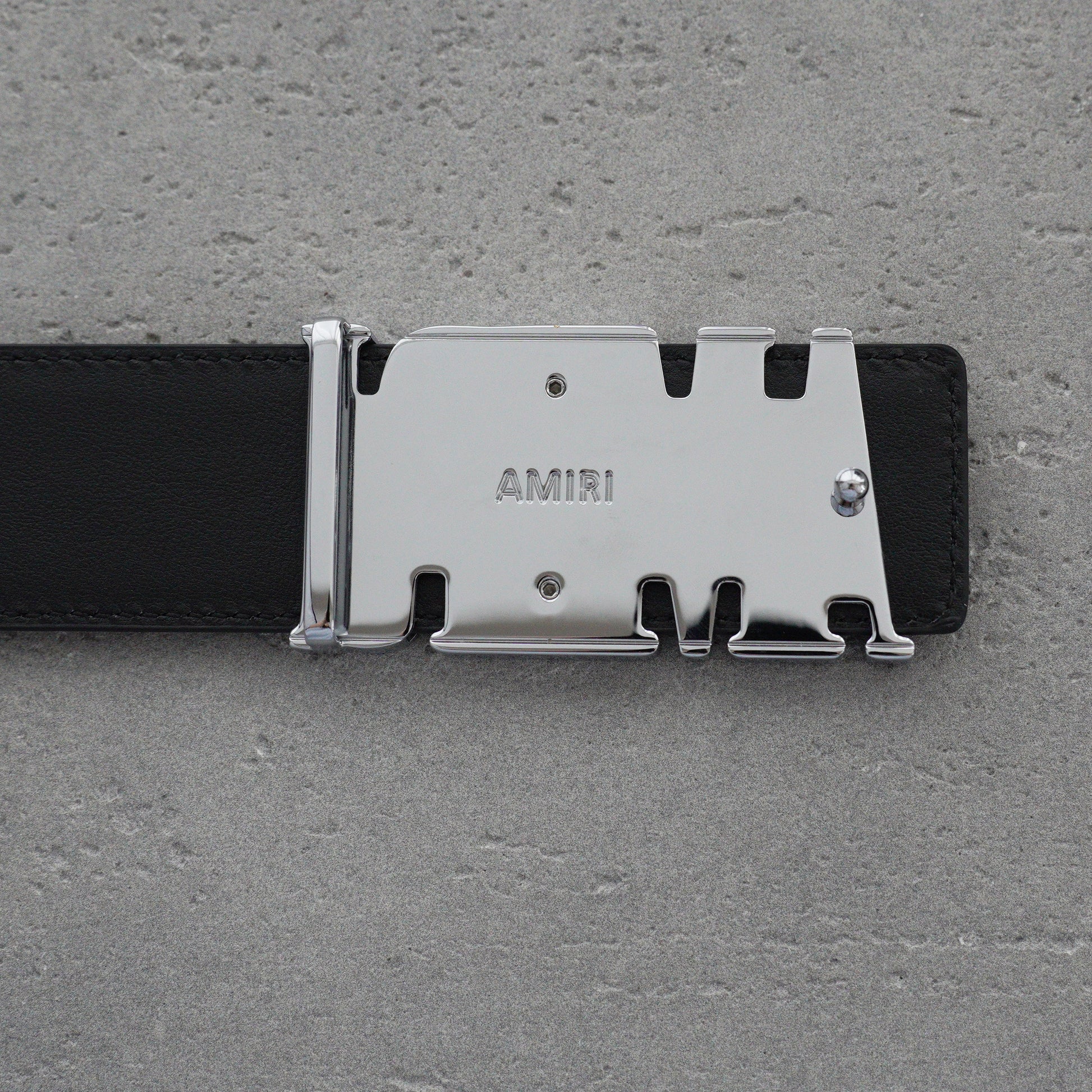 Amiri 3.5cm calfskin belt-black