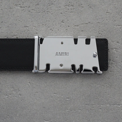 Amiri 3.5cm calfskin belt-black