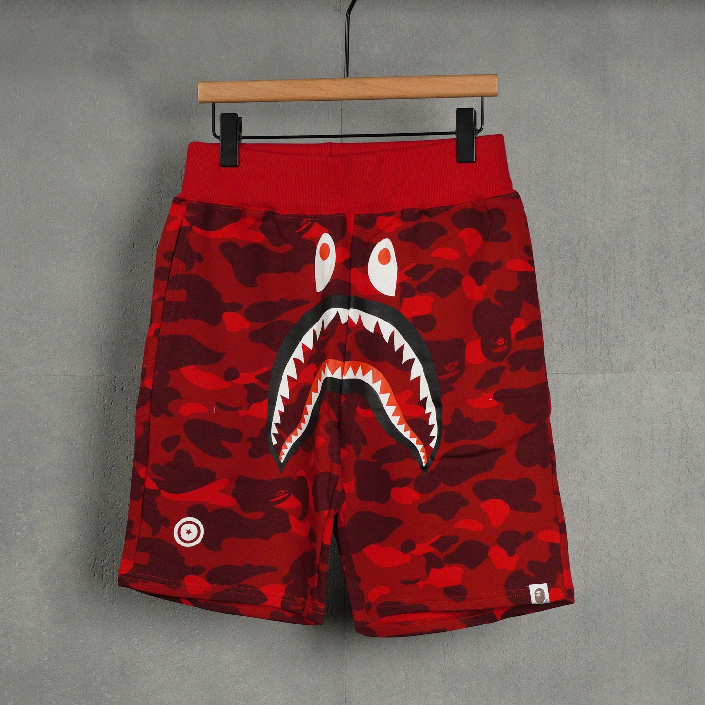 BAPE Space Camo Shark Sweat Shorts (SS21) White