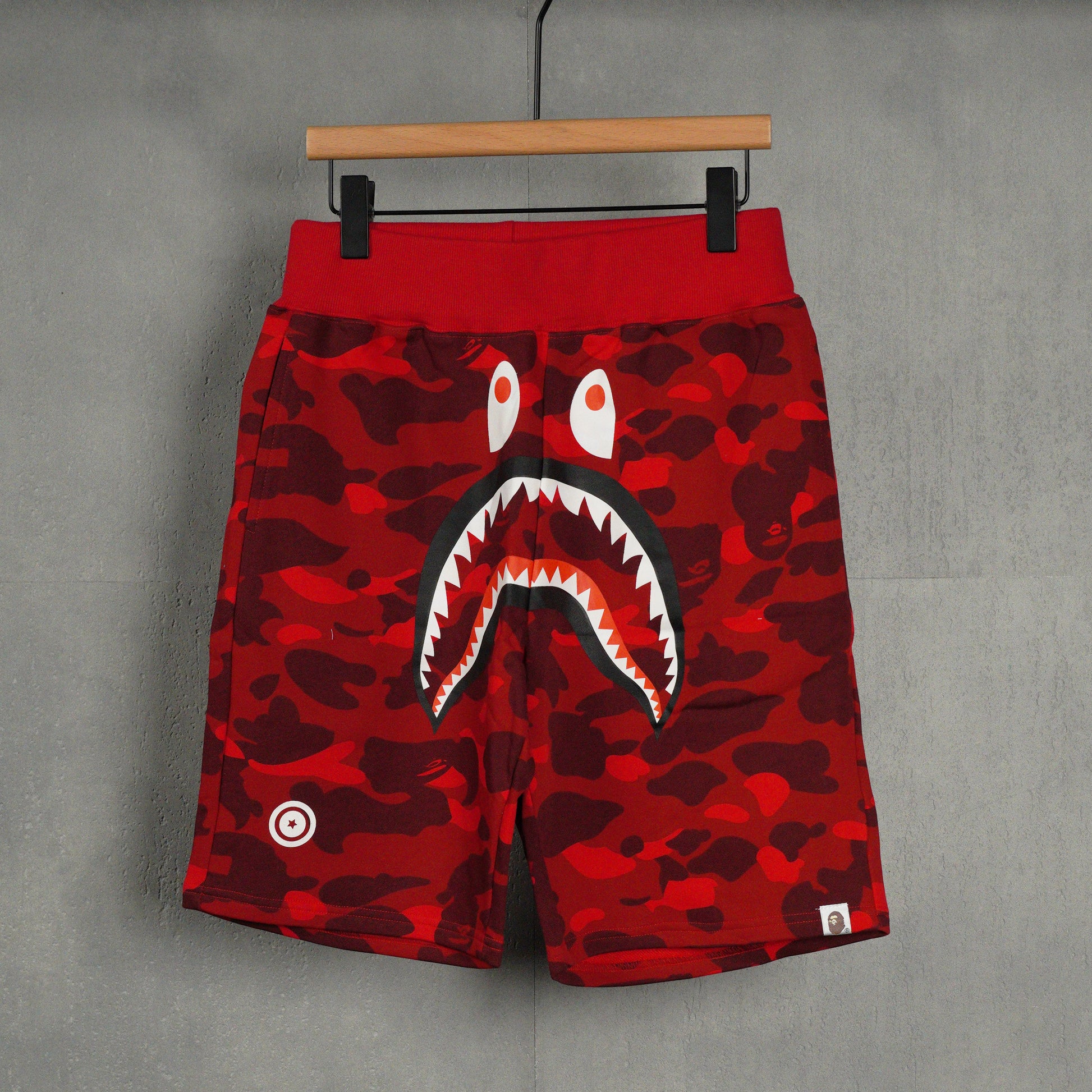 BAPE Space Camo Shark Sweat Shorts (SS21) White