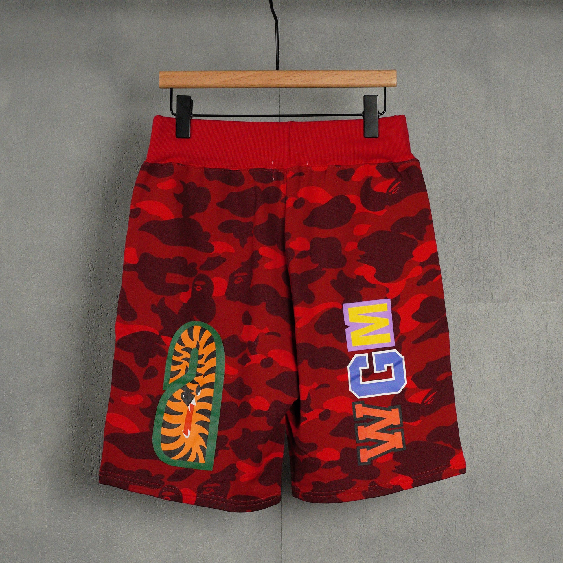 BAPE Space Camo Shark Sweat Shorts (SS21) White