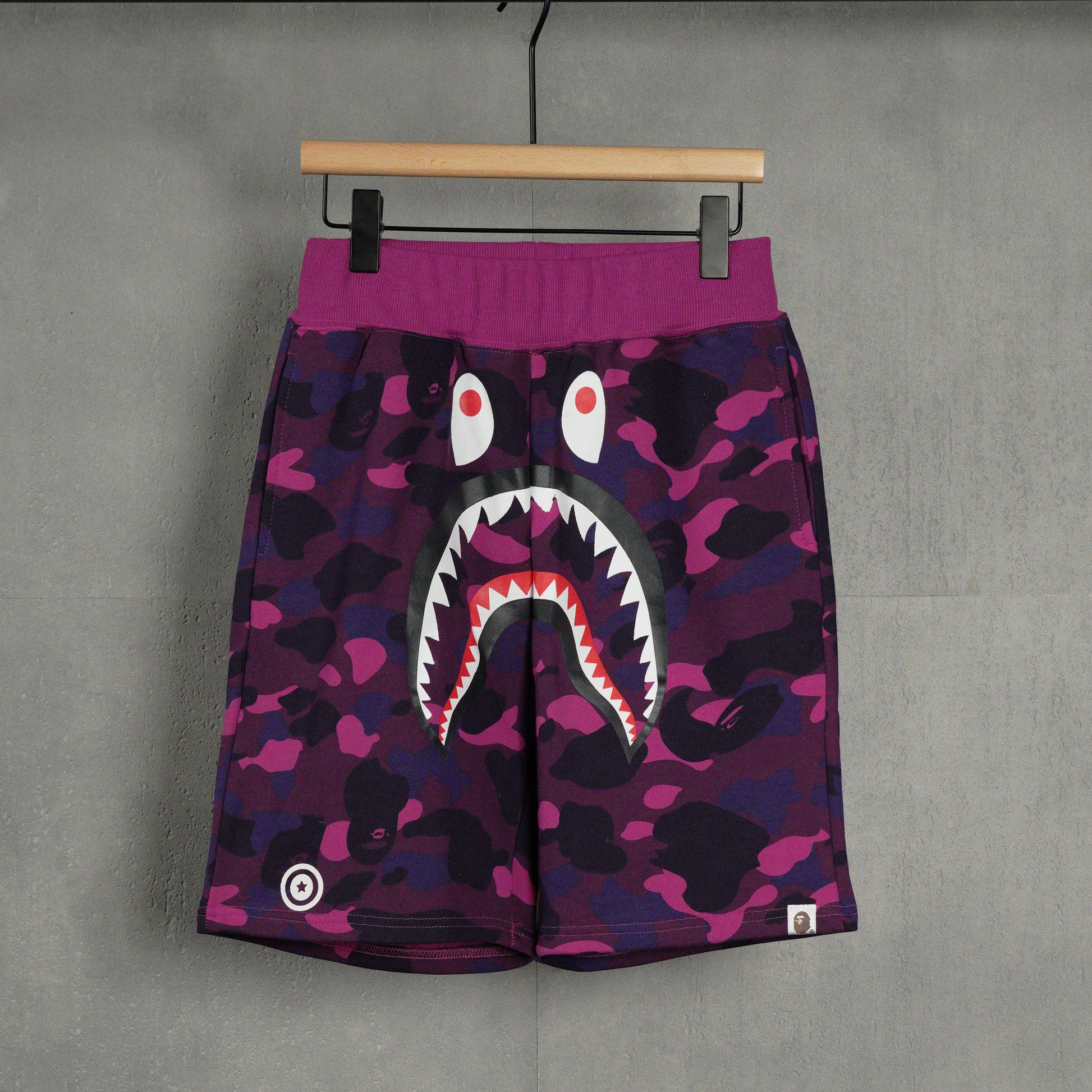 BAPE Space Camo Shark Sweat Shorts (SS21) White