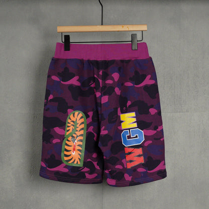 BAPE Space Camo Shark Sweat Shorts (SS21) White