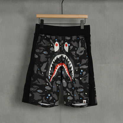 BAPE Space Camo Shark Sweat Shorts (SS21) White