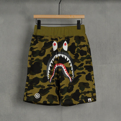BAPE Space Camo Shark Sweat Shorts (SS21) White