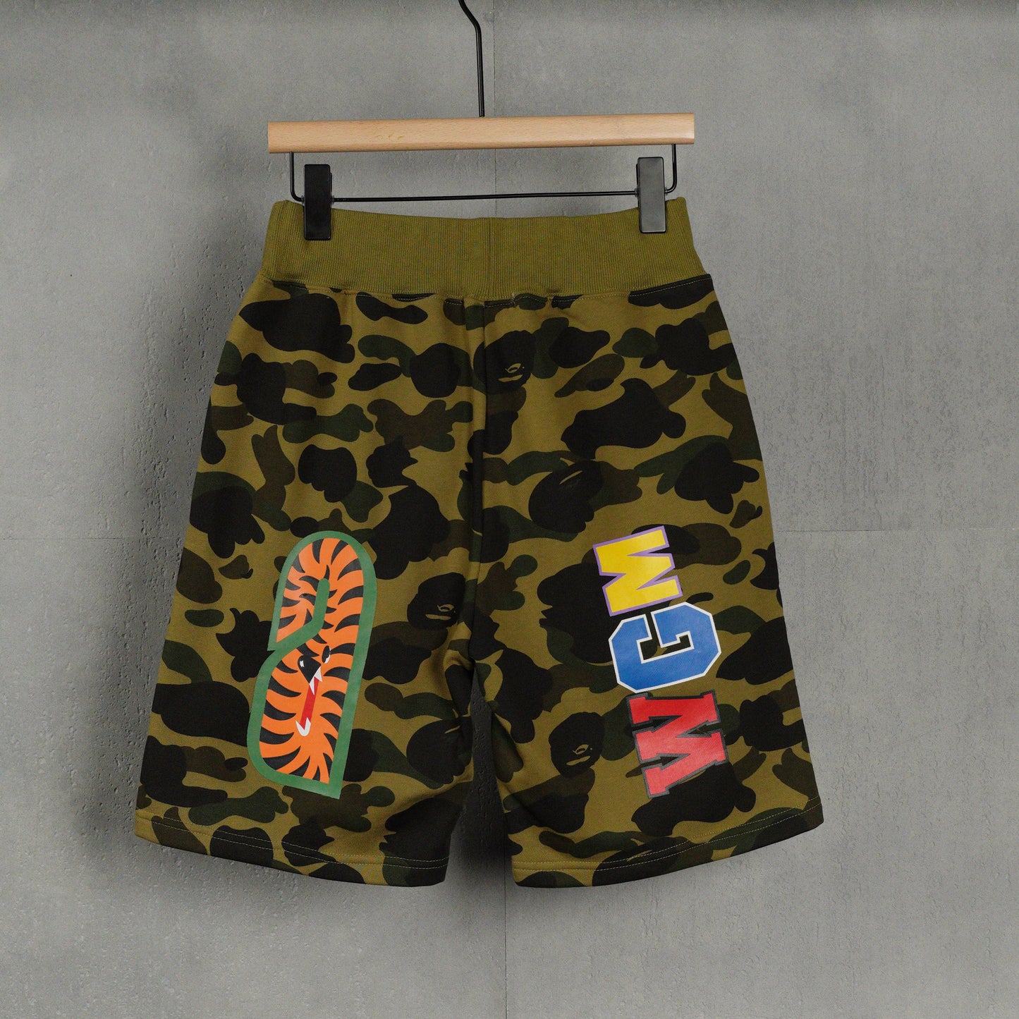 BAPE Space Camo Shark Sweat Shorts (SS21) White