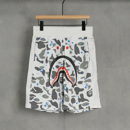 BAPE Space Camo Shark Sweat Shorts (SS21) White