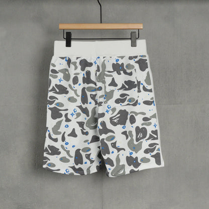 BAPE Space Camo Shark Sweat Shorts (SS21) White