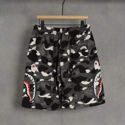 BAPE Space Camo Shark Sweat Shorts (SS21) White