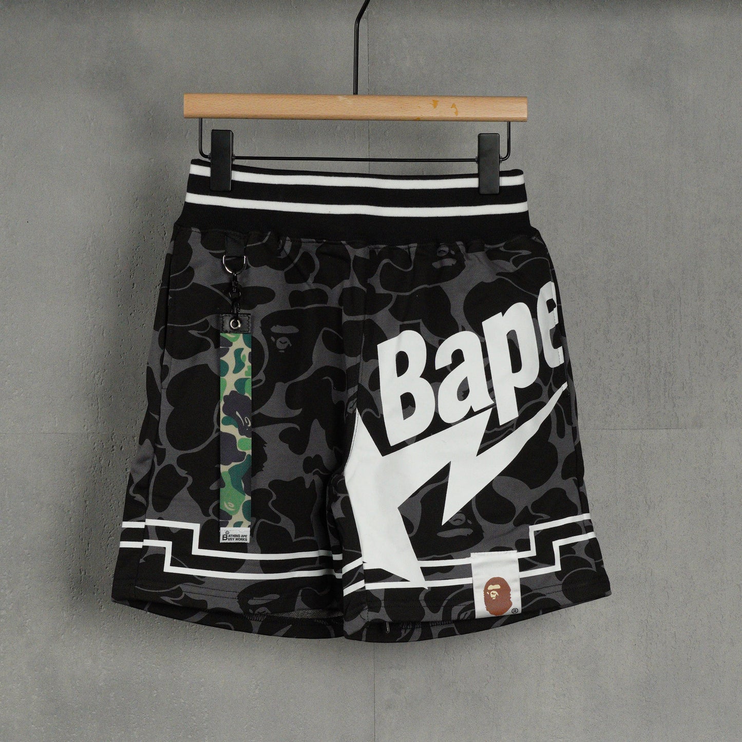 BAPE Space Camo Shark Sweat Shorts (SS21) White