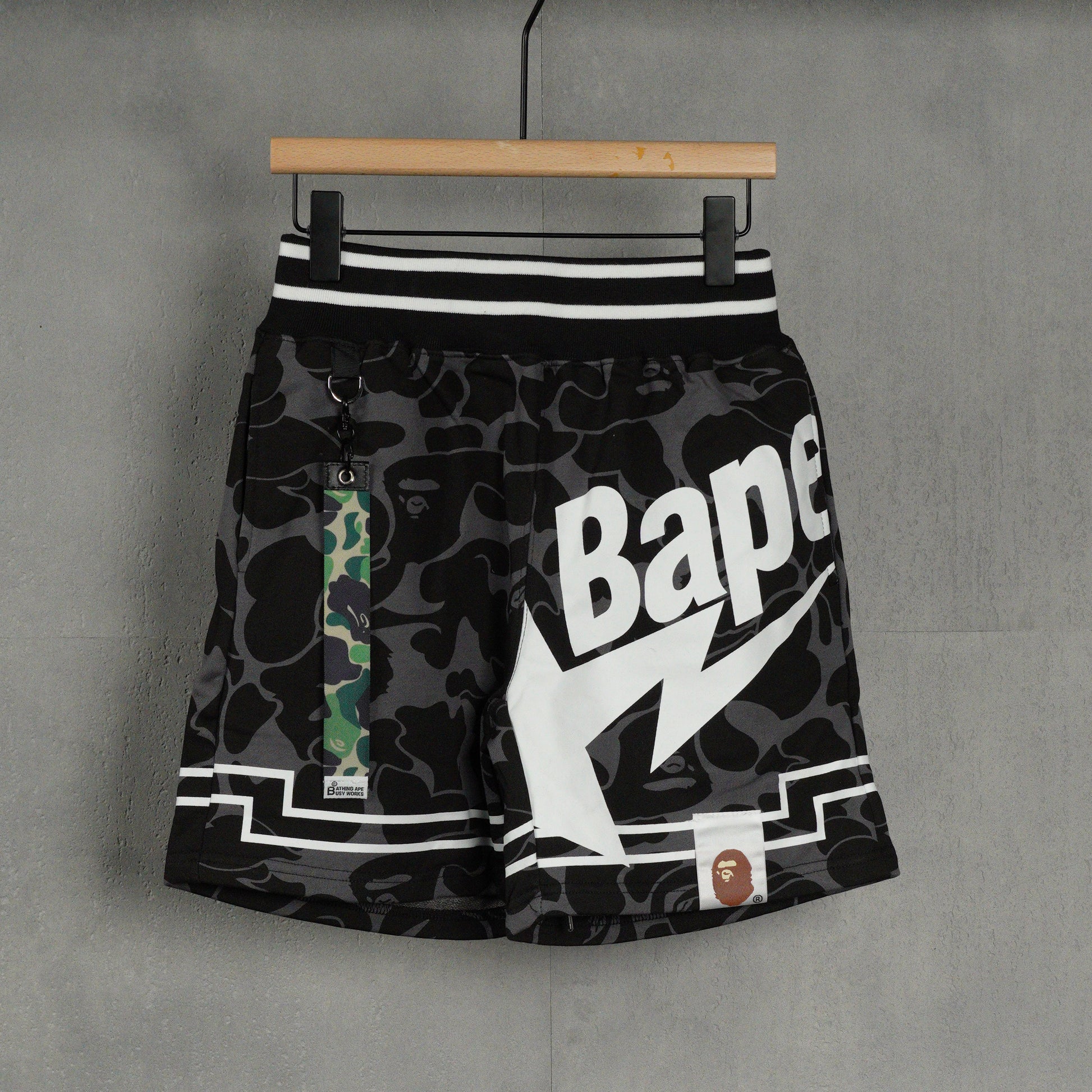 BAPE Space Camo Shark Sweat Shorts (SS21) White