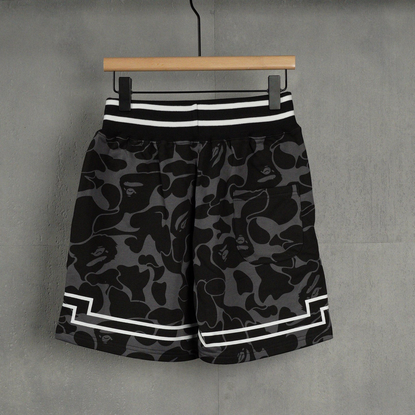 BAPE Space Camo Shark Sweat Shorts (SS21) White