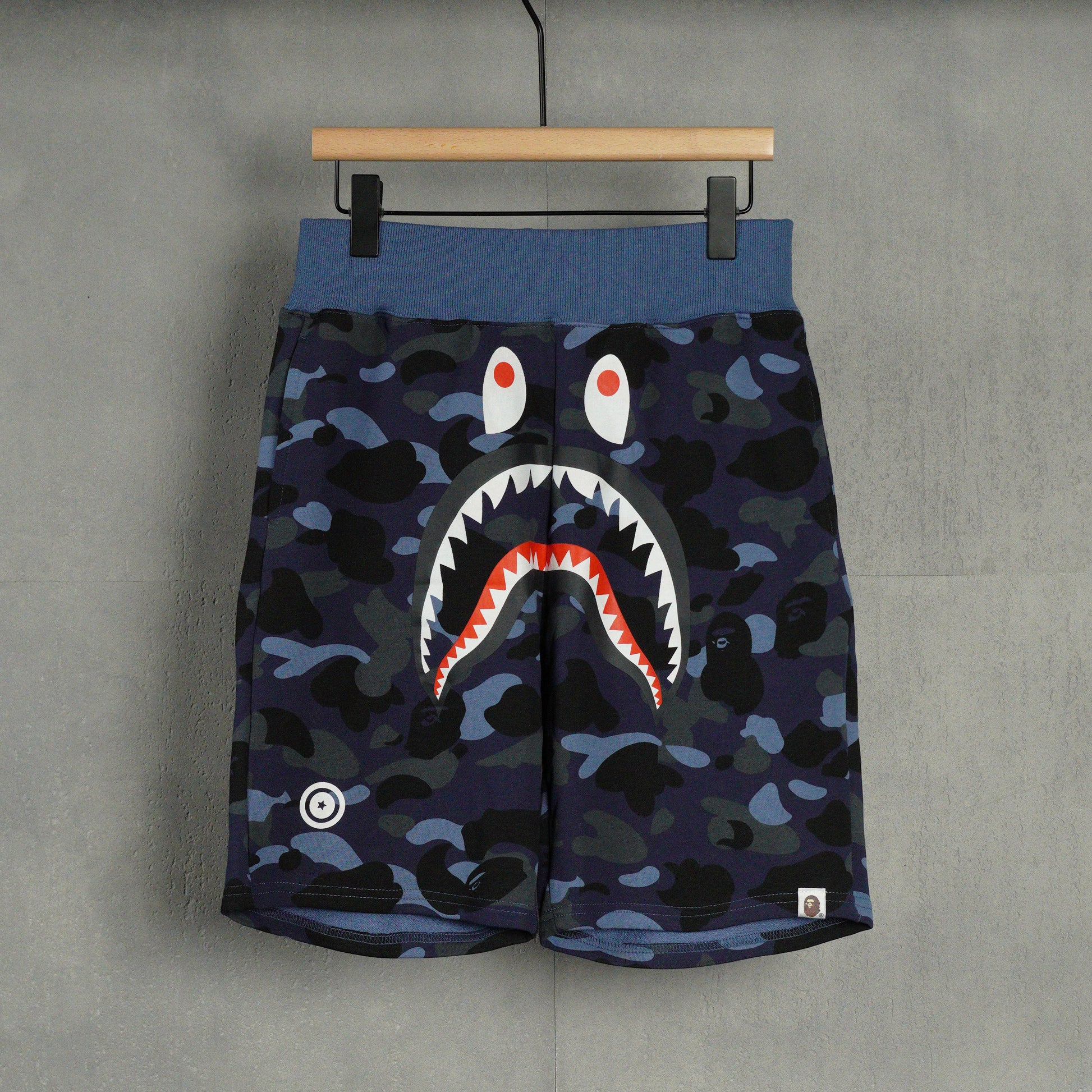 BAPE Space Camo Shark Sweat Shorts (SS21) White