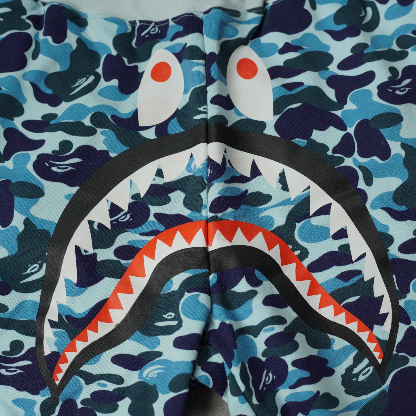 BAPE Space Camo Shark Sweat Shorts (SS21) White