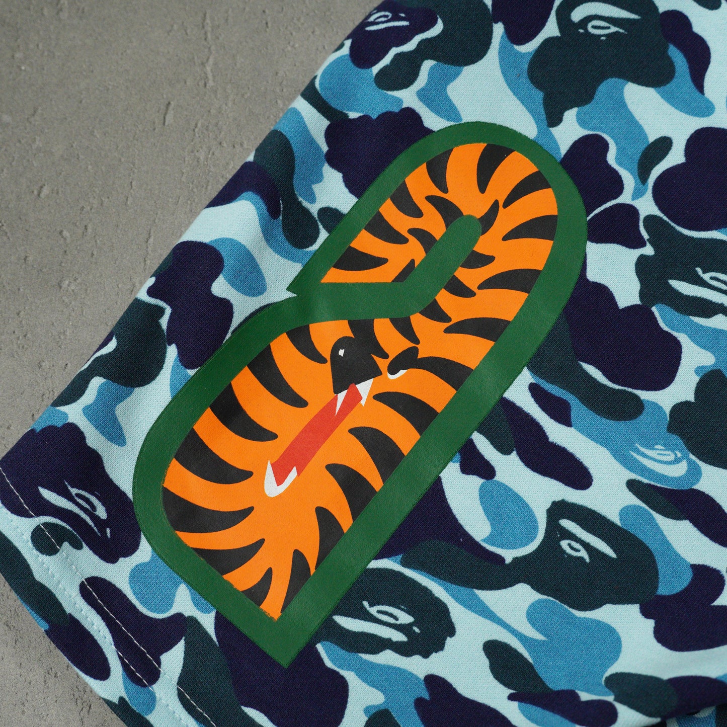 BAPE Space Camo Shark Sweat Shorts (SS21) White