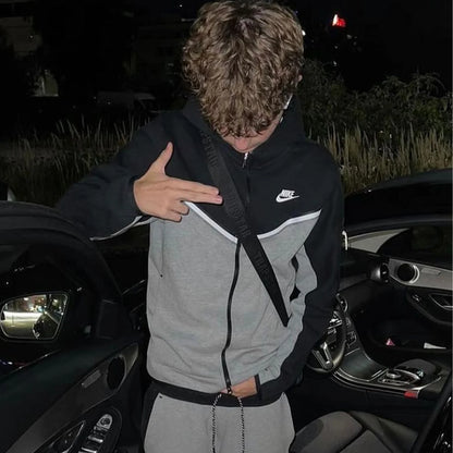 Tech fleece Black/Grey パーカー