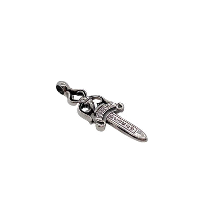 CHROME HEARTS クロムハーツ  ダガーペンダントラージ＆ ペーパーチェーンネックレス20インチ