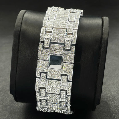 ICEY ローマ数字 ダイヤモンドウォッチ - 2トーン シルバー