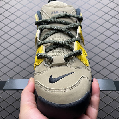 AMBUSH × Nike Air More Uptempo Low "Vivid Sulfur and Limestone"