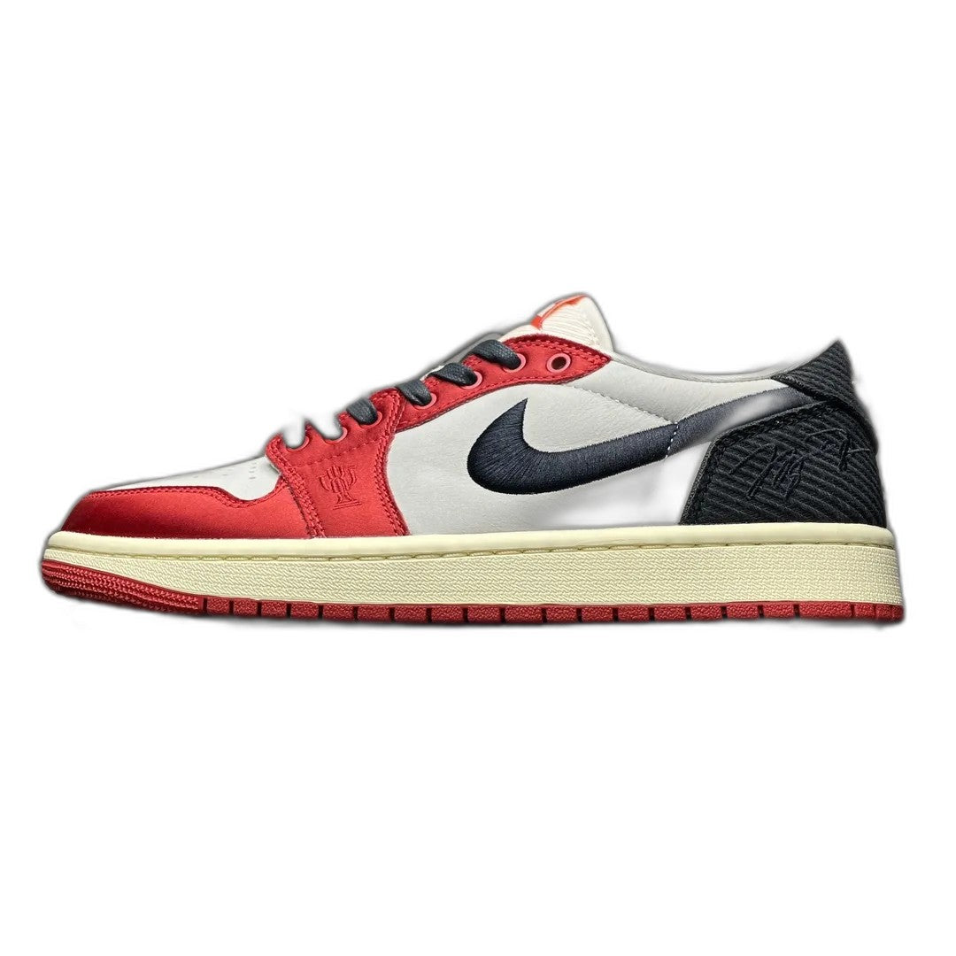 Trophy Room × Nike Air Jordan 1 Low OG "Sail and Varsity Red"