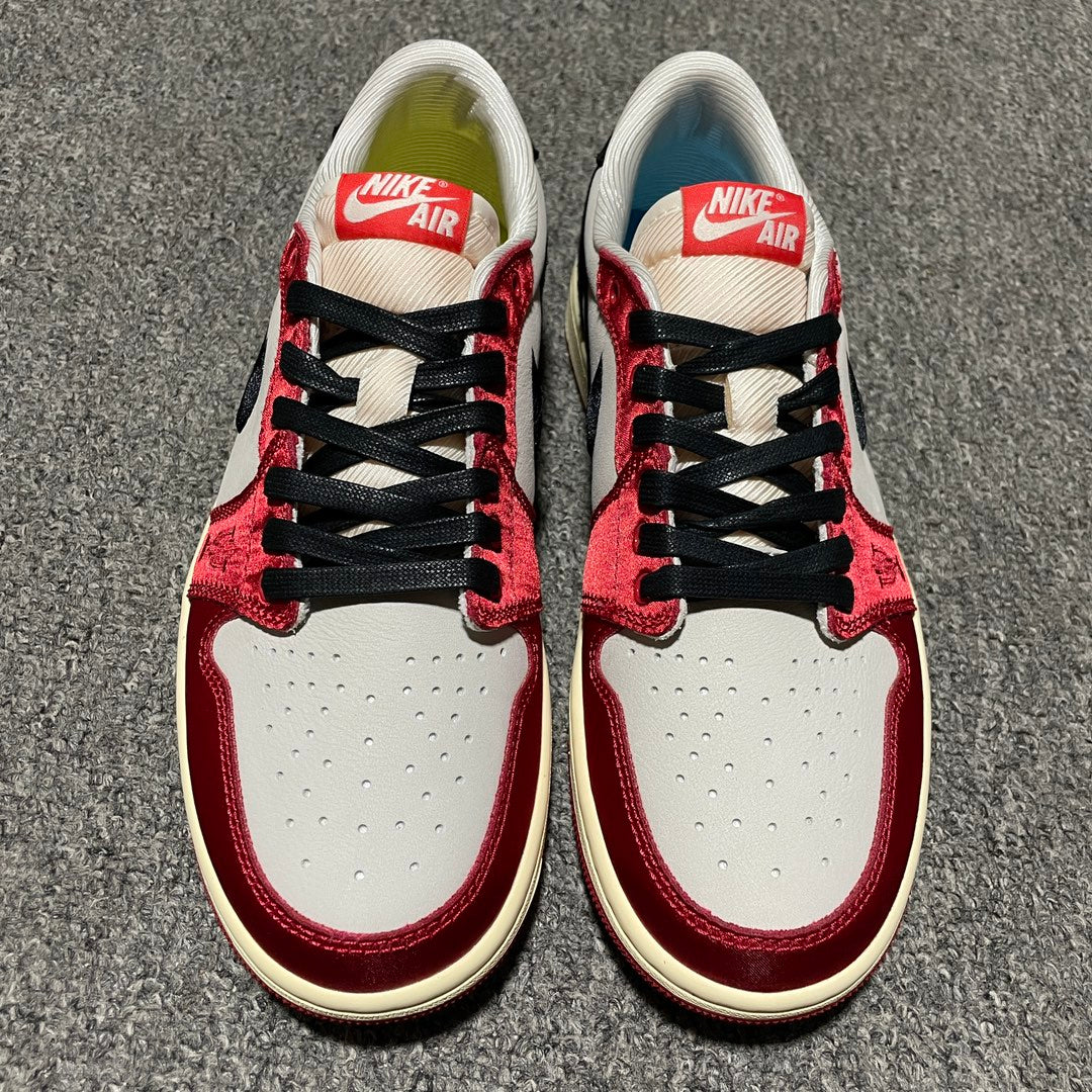 Trophy Room × Nike Air Jordan 1 Low OG "Sail and Varsity Red"