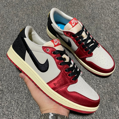 Trophy Room × Nike Air Jordan 1 Low OG "Sail and Varsity Red"