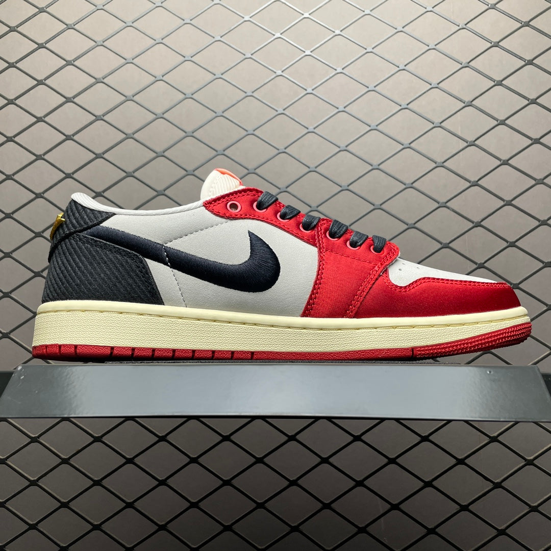 Trophy Room × Nike Air Jordan 1 Low OG "Sail and Varsity Red"