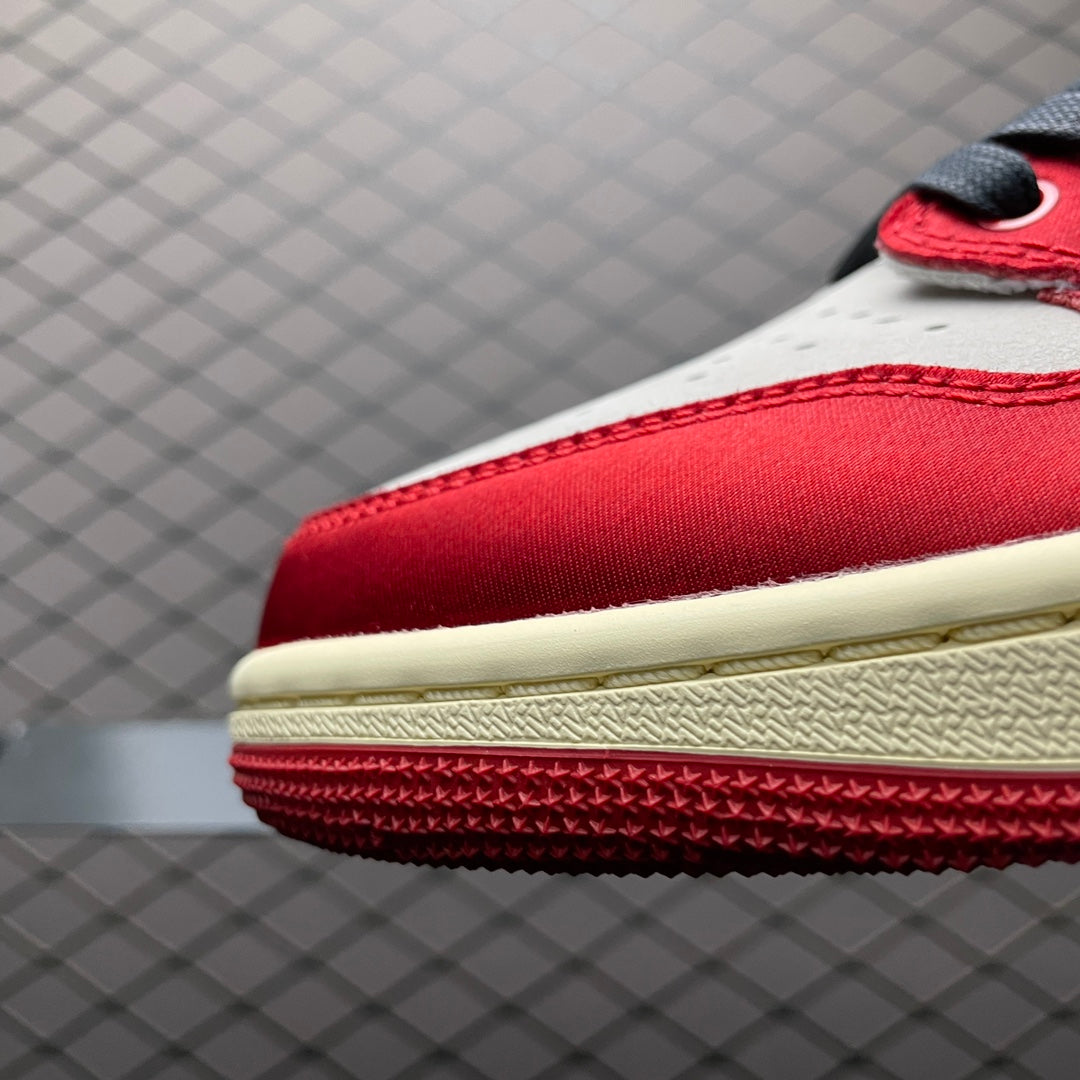 Trophy Room × Nike Air Jordan 1 Low OG "Sail and Varsity Red"