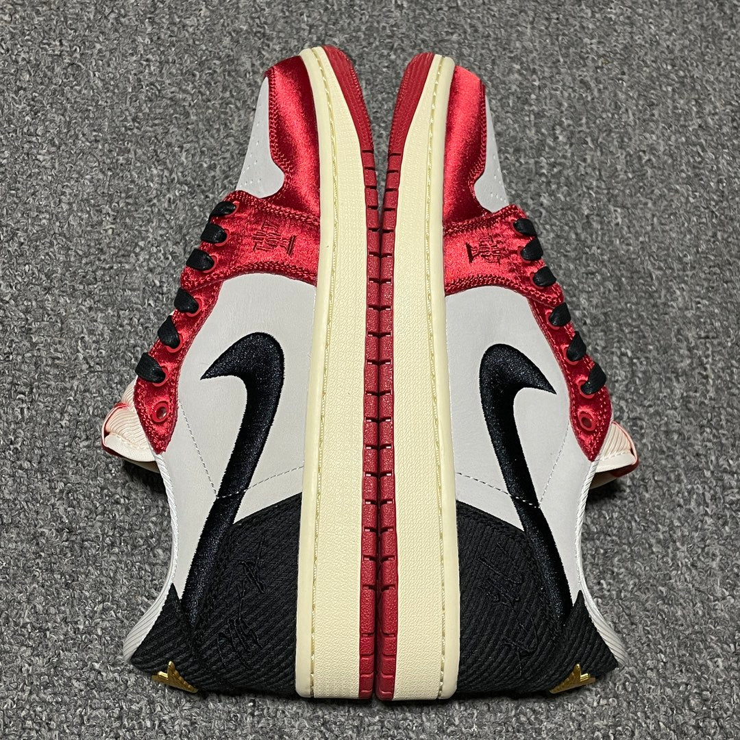 Trophy Room × Nike Air Jordan 1 Low OG "Sail and Varsity Red"