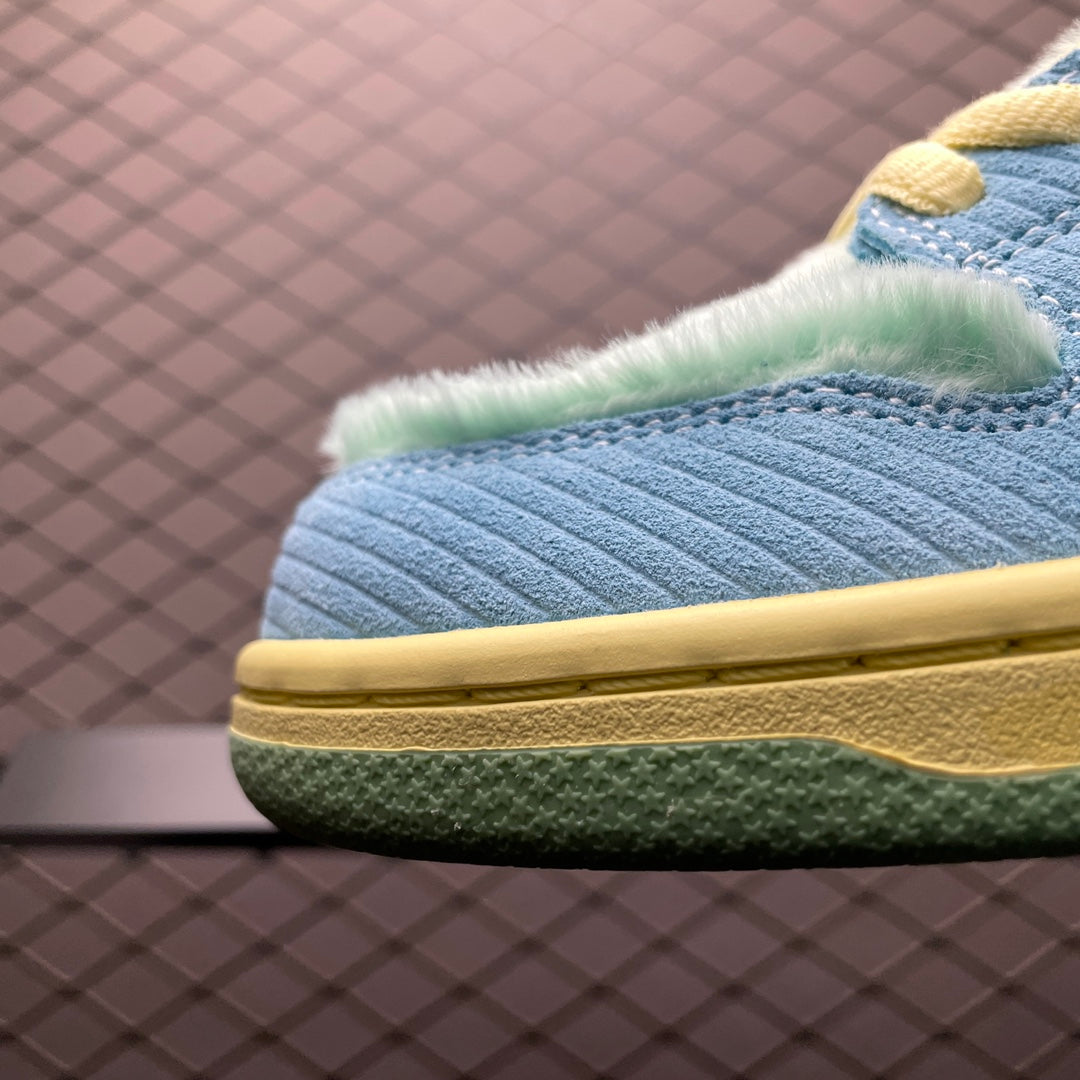 VERDY × Nike SB Dunk Low Pro QS "Visty/Blue Gaze and Enamel Green"