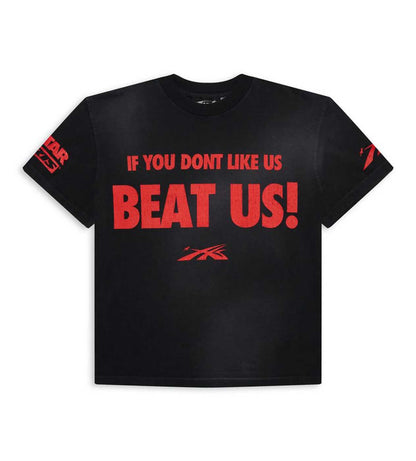 HELLST@R SPORTS BEAT US! (BLACK/RED)  Tシャツ