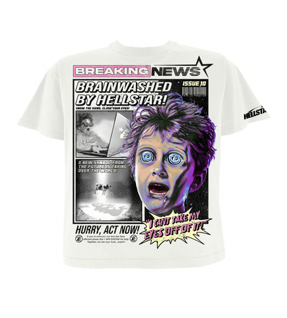 HELLST@R STUDIOS BREAKING NEWS CREAM Tシャツ