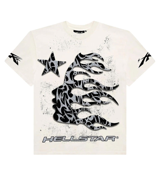 HELLST@R THORN GLITTER WHITE Tシャツ